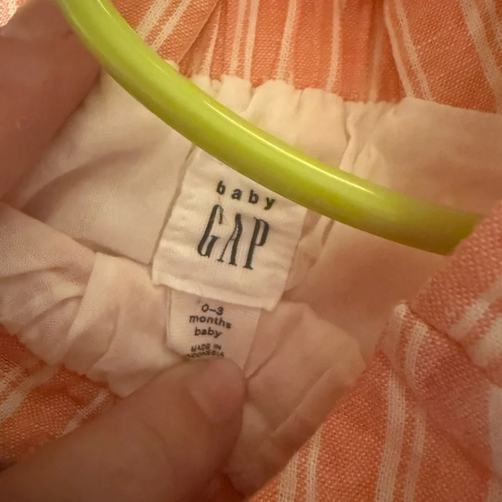 GAP Peach Striped Baby Romper